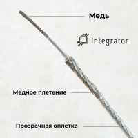 Круглый прозрачный провод для светильников 0,3 мм2